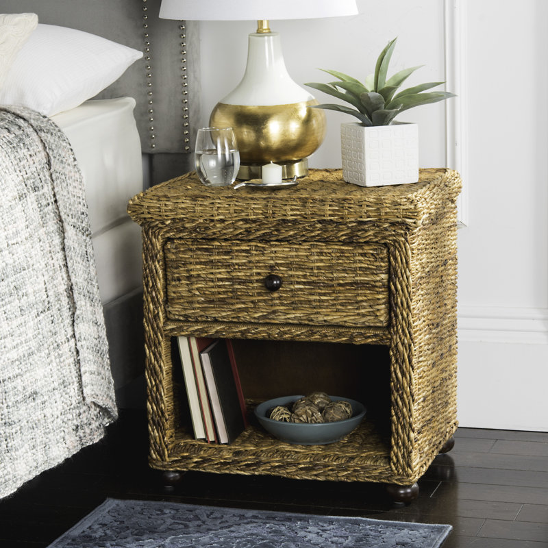 Bay Isle Home Willow Rattan/Wicker Nightstand & Reviews Wayfair
